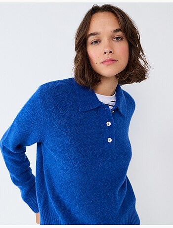 Polo con mezcla de lana y alpaca, mo fashion