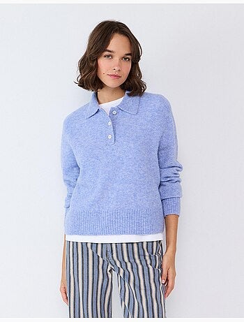 Polo con mezcla de lana y alpaca, mo fashion