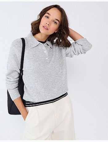 Polo con mezcla de lana y alpaca, mo fashion