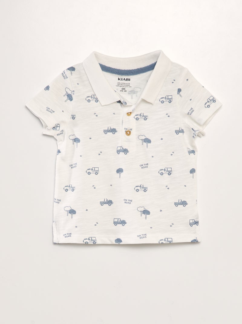 Polo con motivo BLANCO - Kiabi