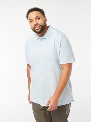 Polo con motivos de punto de piqué