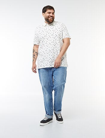 Polo con motivos de punto de piqué