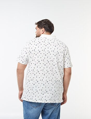 Polo con motivos de punto de piqué