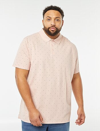 Polo con motivos de punto de piqué