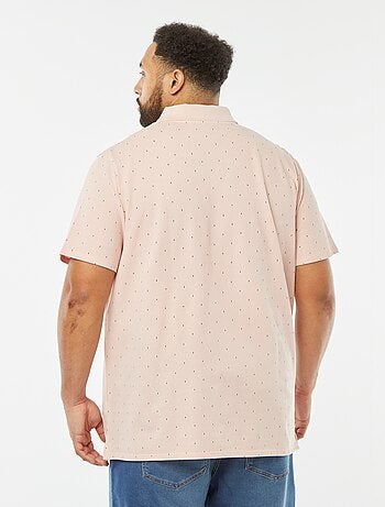 Polo con motivos de punto de piqué