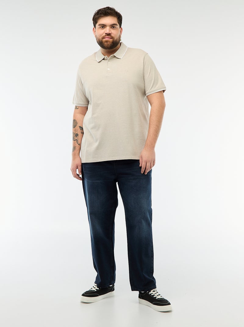 Polo corte regular Beige - Kiabi