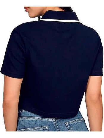 Polo Crop Top Tommy Hilfiger para Mujer con Insignia