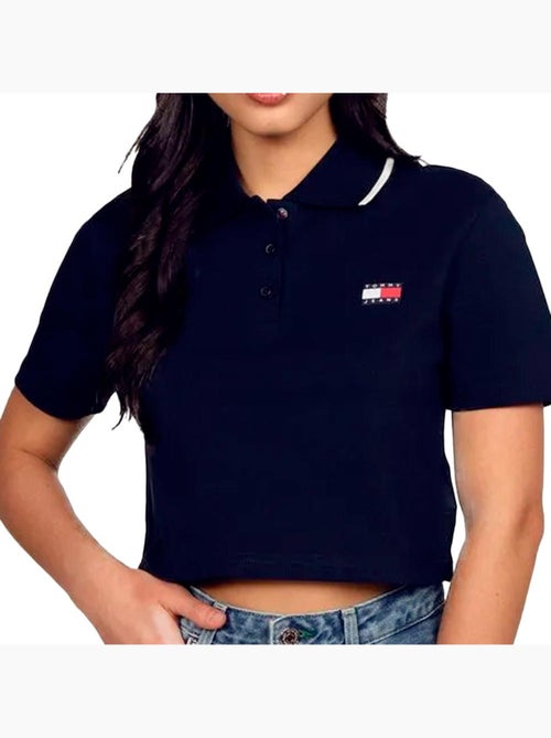 Polo Crop Top Tommy Hilfiger para Mujer con Insignia - Kiabi