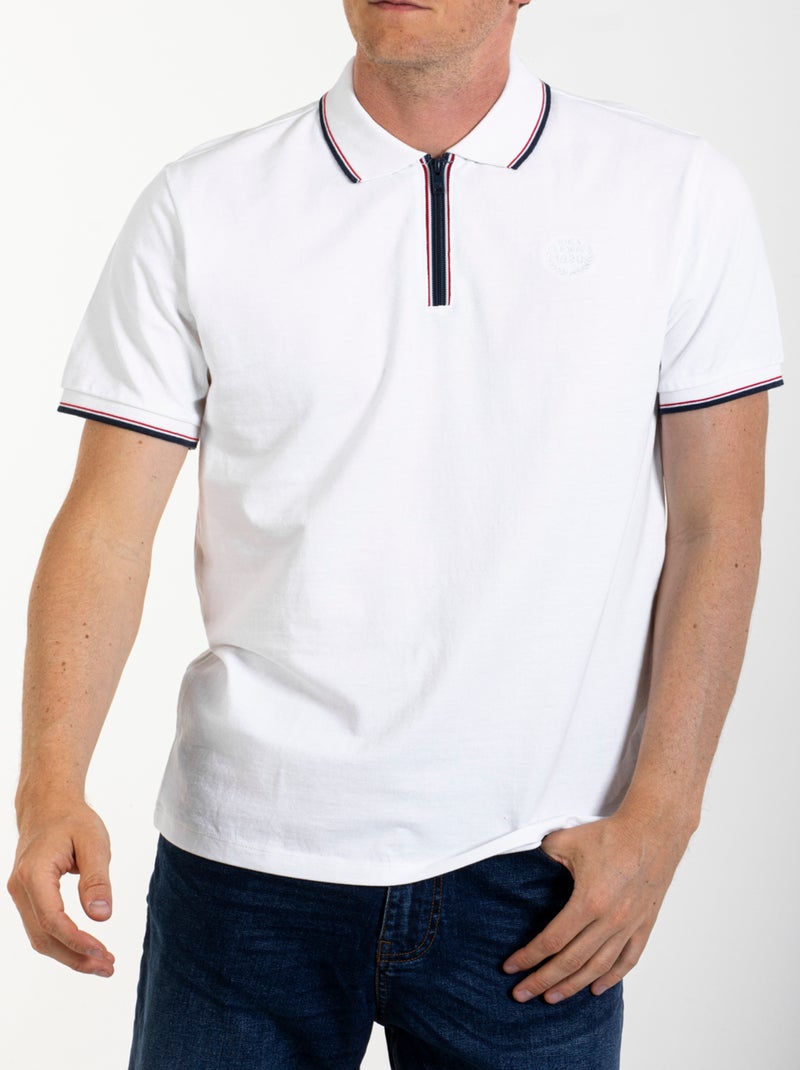Polo cuello con cremallera FLOYD 'Rica Lewis' Blanco - Kiabi