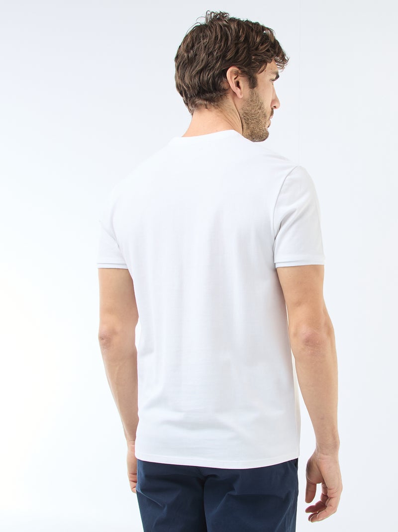 Polo cuello mao Blanco - Kiabi
