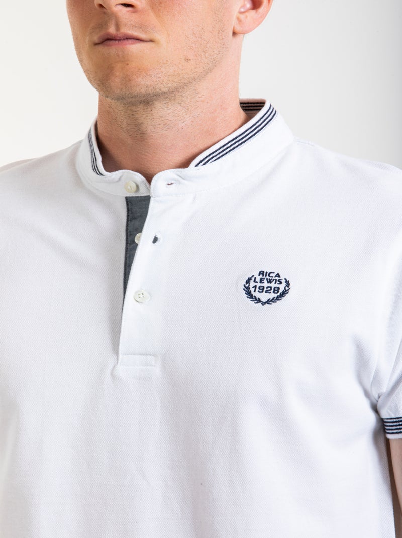 Polo cuello mao FULVIO 'Rica Lewis' Blanco - Kiabi