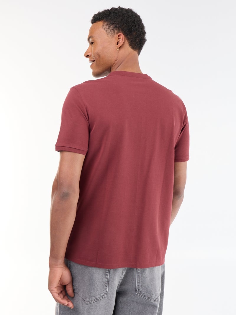 Polo cuello mao Rojo - Kiabi