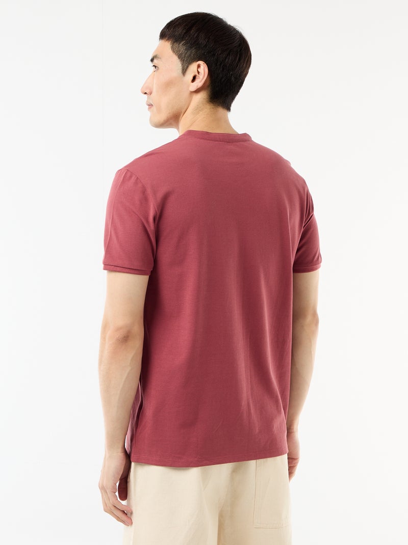 Polo cuello mao Rojo - Kiabi