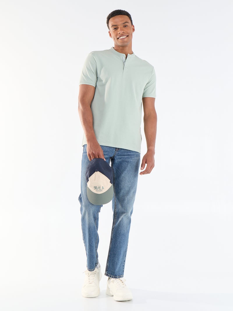 Polo cuello mao Verde - Kiabi