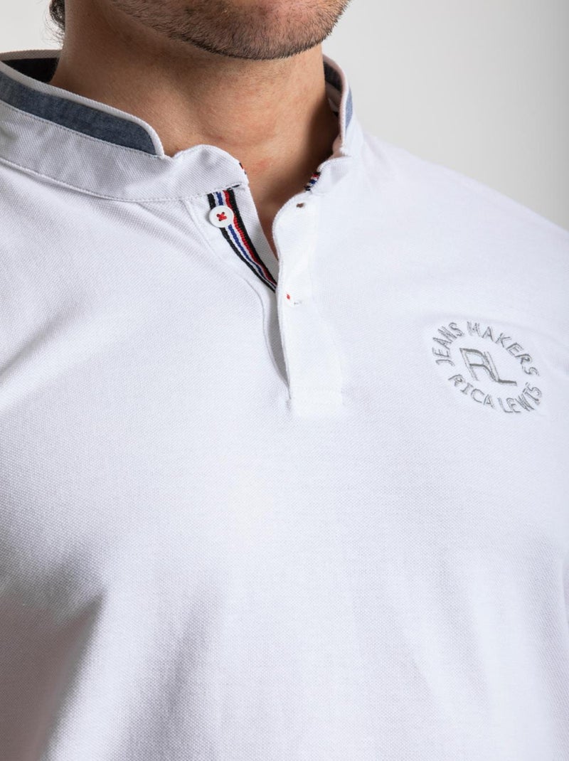 Polo cuello tunecino algodón piqué GERONI 'Rica Lewis' Blanco - Kiabi