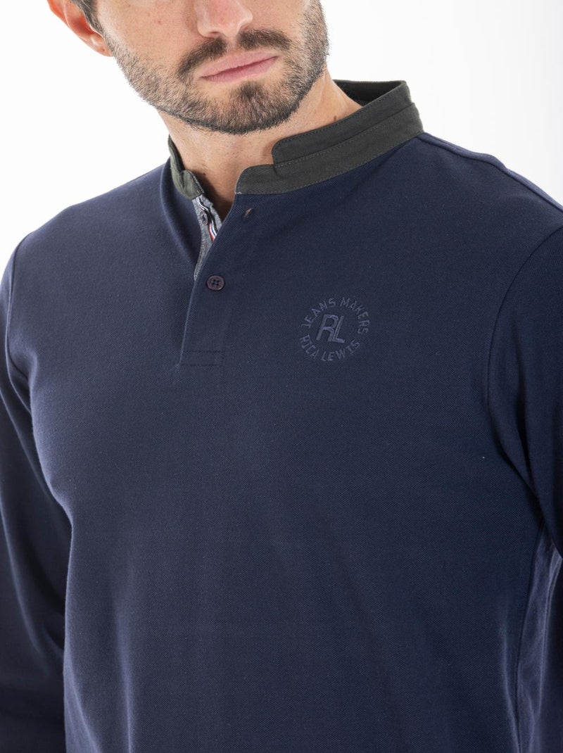 Polo cuello tunecino WISE 'Rica Lewis' Azul - Kiabi