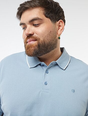 Polo de algodón a contraste