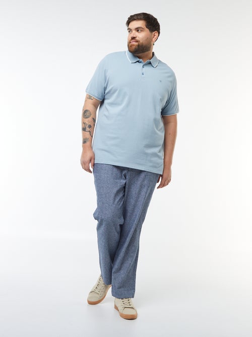 Polo de algodón a contraste - Kiabi