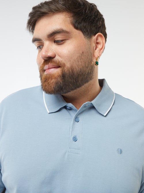 Polo de algodón a contraste - Kiabi