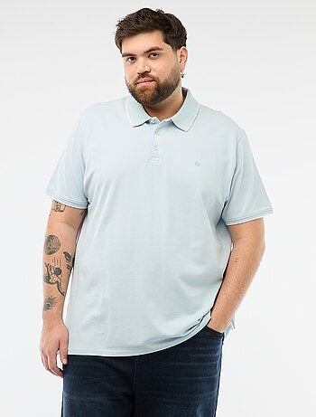 Polo de algodón con contrastes