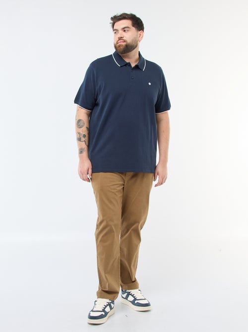 Polo de algodón a contraste - Kiabi