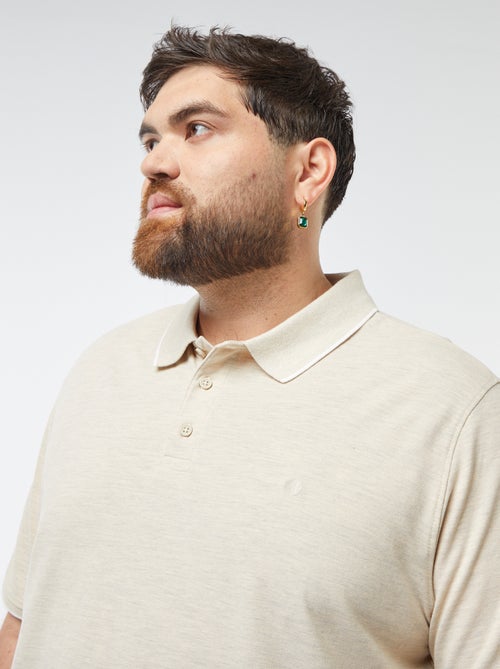 Polo de algodón a contraste - Kiabi
