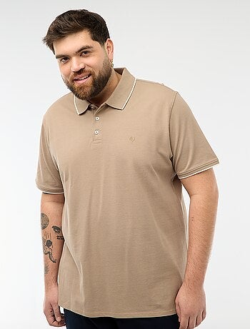 Polo de algodón con contrastes