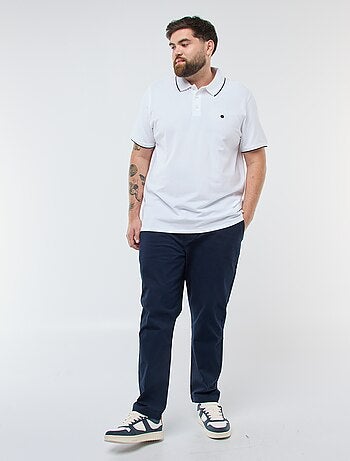 Polo de algodón con contrastes