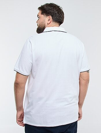 Polo de algodón con contrastes