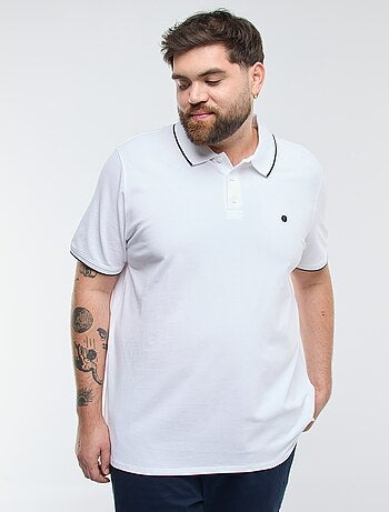 Polo de algodón con contrastes