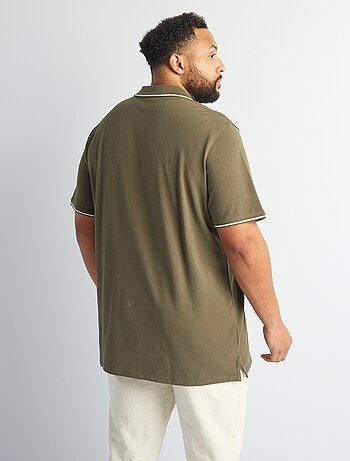 Polo de algodón a contraste