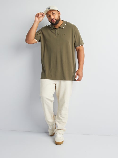 Polo de algodón a contraste - Kiabi