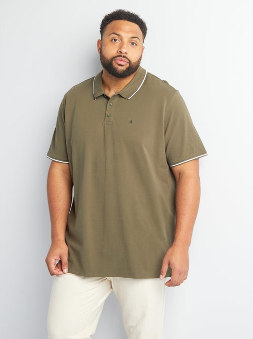 Polo de algodón a contraste - Kiabi