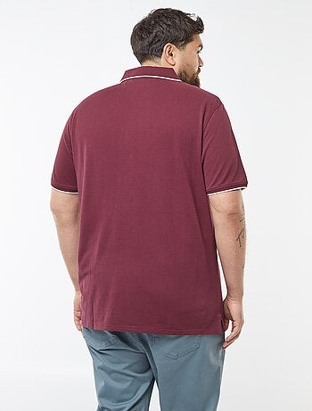 Polo de algodón a contraste