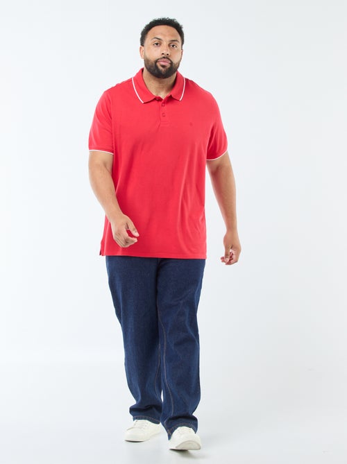 Polo de algodón a contraste - Kiabi