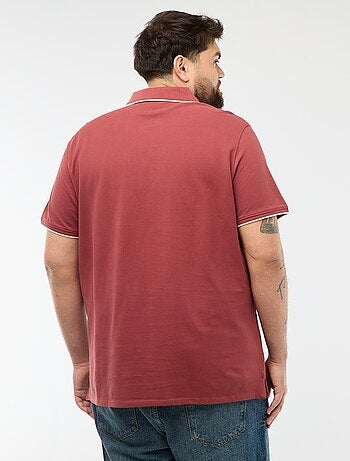 Polo de algodón con contrastes