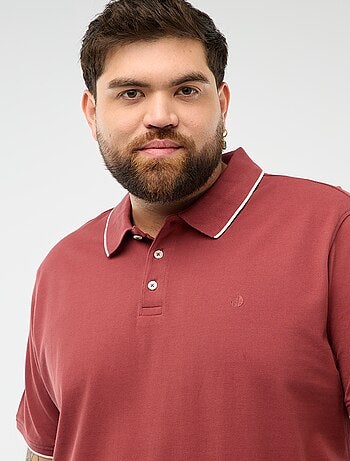 Polo de algodón con contrastes