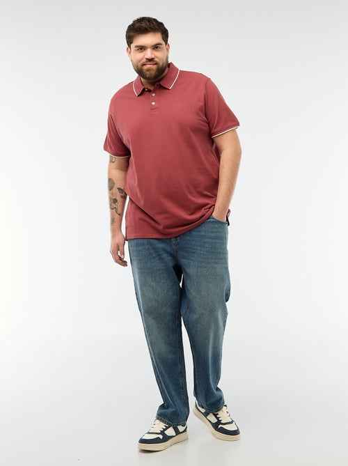 Polo de algodón a contraste - Kiabi