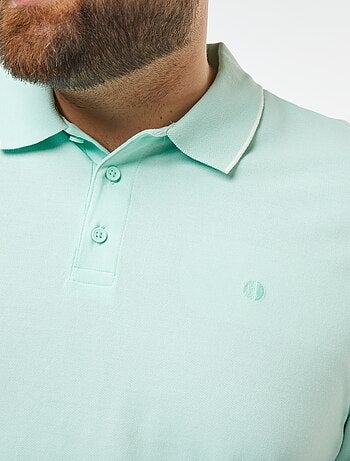 Polo de algodón a contraste