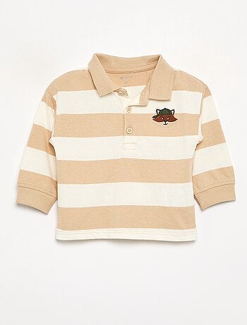 Polo de algodón a rayas