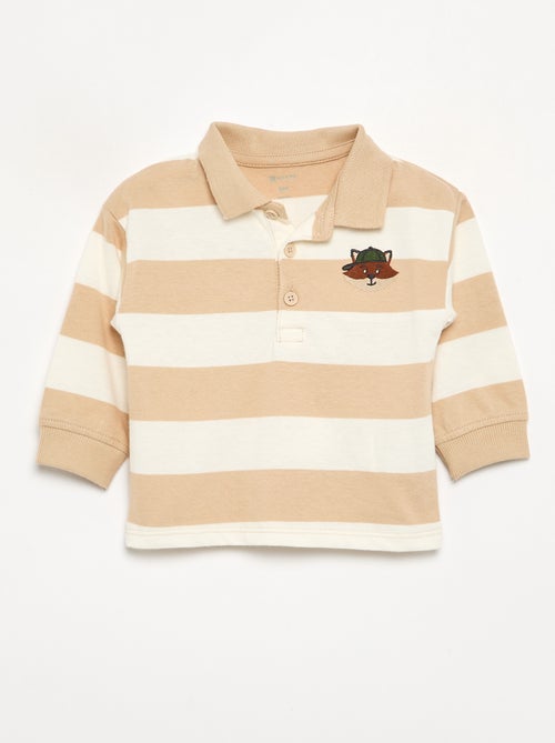 Polo de algodón a rayas - Kiabi