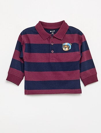 Polo de algodón a rayas