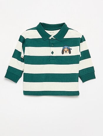 Polo de algodón a rayas