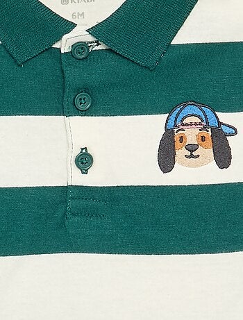 Polo de algodón a rayas