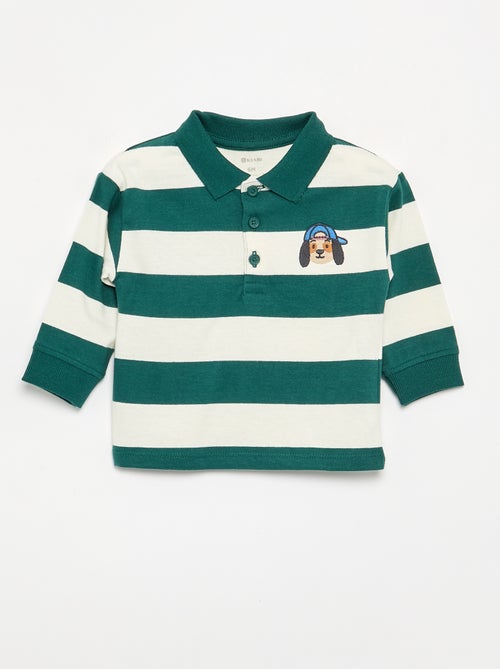 Polo de algodón a rayas - Kiabi