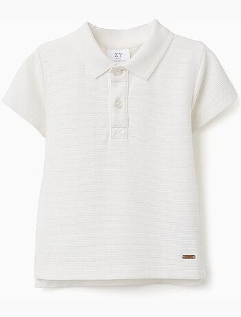 Polo de algodón acanalado