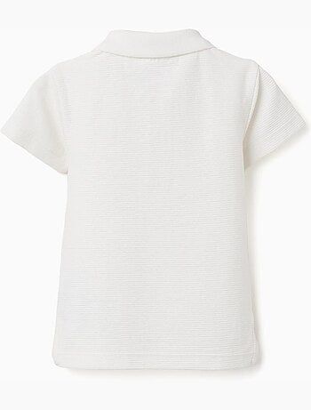Polo de algodón acanalado