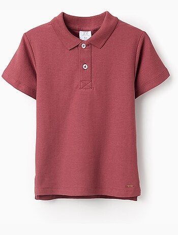 Polo de algodón acanalado