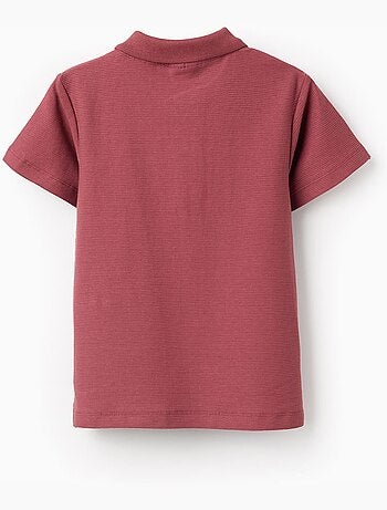 Polo de algodón acanalado