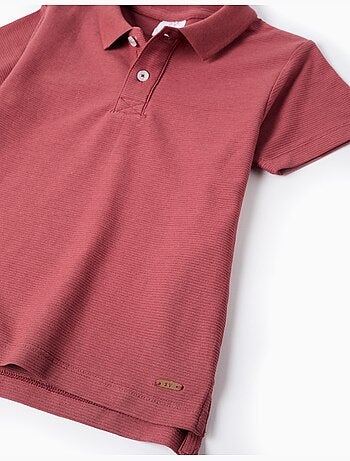 Polo de algodón acanalado